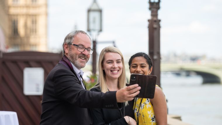 Members of the CEBM taking selfies at the House of Lords