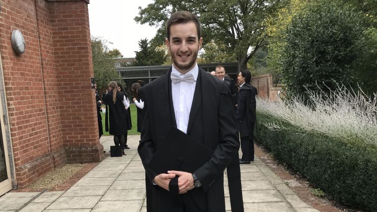 profile photo - MSc EBHC student, Filippo Giliberti, wearing smart suit